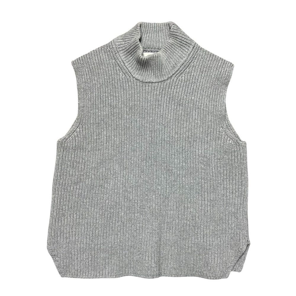 Abercrombie & Fitch Ribbed Chunky Knit Mock Neck Sweater Vest Women’s Size M